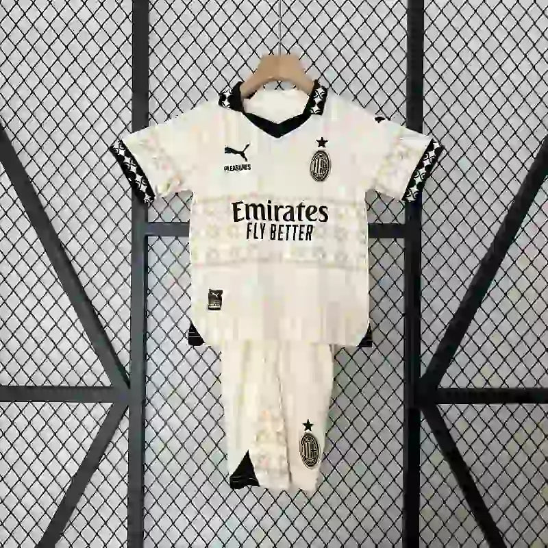 AC Milan 24/25 Kids Beige Away Kit Set