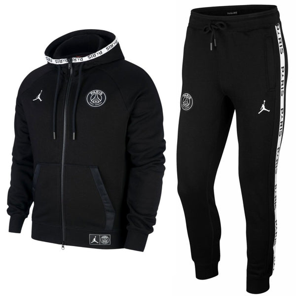 Jordan X PSG Tracksuit (Black and White Hooded)